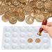 Silicone Mat/Pad for Wax Seal Stamp 24-Cavity Wax Sealing Mat with Removable Sticky Dots for DIY Craft Adhesive Waxing