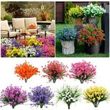 ZTTD 7pcs Artificial Flowers For Outdoor Decoration Flowers Outdoors In Bulk For Garden Courtyard Farmhouse Porch Home Decoration
