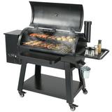 BENTISM 840 Sq Charcoal Grill Heavy Duty BBQ Wood Pellet Grill & Smoker 8 in 1 BBQ Smoker with Flame Broiler Portable Grill with Cart & Cover Outdoor Cooking 62