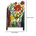 Colorful Garden And Metal Screen 3 Panel Flower Patio & Garden