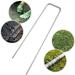 Umitay Anti-Rust Galvanized Ground Staples Steel Sod Stakes Pins U-Shap 50PCS