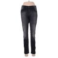 Max Jeans Jeans - Super Low Rise Skinny Leg Denim: Black Bottoms - Women's Size 8 - Dark Wash