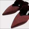 Zara Shoes | Limited Edition Faux Fur Mules | Color: Black/Red | Size: 6