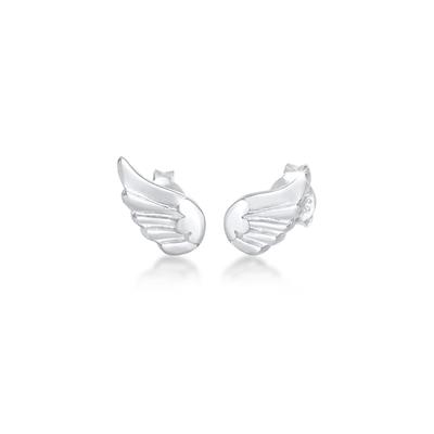 Paar Ohrstecker ELLI "Kinder Flügel Engel Symbol 925 Silber", Damen, Gr. OneSize, ohne Stein, Silber 925 (Sterlingsilber), silber, Ohrringe Image