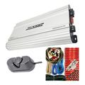 Audiobank P8000.1D Monoblock 8000 WATTS Class D Car Audio Amplifier + 4 Ga Kit Bundle