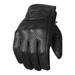 Men s Motorcycle Gloves Premium Leather Perforated Protective Armor Knuckle for Cruiser Street Powersports Moto Racing Riding Driving ATV Dirt Bike Gel Padded Biker Glove Black L