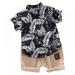 LOVEBAY Toddler Baby Boy Summer Shorts Set Short Sleeve Button Down Shirt Casual Shorts 2 Piece Summer Clothes