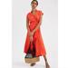 Anthropologie Dresses | Anthropologie Maeve Open-Back Wrap Midi Dress | Color: Red | Size: S