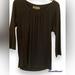 Michael Kors Tops | Michael Kors Knit Top With Fashion Pleats. In Pre Owned Condition. | Color: Black | Size: M