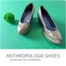 Anthropologie Shoes | Anthropologie Heels Size 6 Wedge Platform Pilcro And The Letterpress Gold Metal | Color: Gold | Size: 6