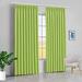 Amay Blackout Double Pinch Pleat Curtain Panel Draperies Fresh Green 84 W x 84 L-1 Panel