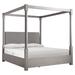 Bernhardt Trianon Upholstered Canopy Bed Wood in Brown/Gray | 84.25 H x 76.5 W x 89.25 D in | Wayfair K1820