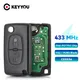 KEYYOU – clé télécommande à 2 boutons HU83 / VA2 avec batterie pour PEUGEOT 207 208 307 308 Partner