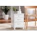 Baxton Studio Layton Classic and Traditional White Finished Wood 3-Drawer End Table - Wholesale Interiors FZC180882-White Wooden-ET