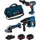 Bosch - Kit BK3011BAG (gbh 18V-21 gsr 18V-110 c gws 18V-7 2 x 5,5 Ah ProCORE GAL18V-40 hd bag)