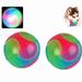 DEELLEEO 2 Pieces Spiny Light up Ball Multi-Color Flash LED Glowing Interactive Ball Elastic Flashing Ball Dog Squeaky Toy Bounce-Activated Toy Pet Light Ball for Dogs and Puppies