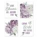 Lavender Purple Boho Shabby Chic Floral Collection Girl Wall Decor Art Prints Set of 4 Ivory Bohemian Watercolor Flower Elegant