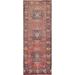 Pink Floral Tabriz Persian Antique Runner Rug Handmade Wool Carpet - 3'6"x 11'2"