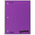 Top Flight Boss Poly Cover 1-Subject Wirebound Notebook 90 Sheets 3-Hole Punched Wide Rule 10.5 x 8 Inches 1 Notebo (Pack of 3)