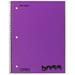 Top Flight Boss Poly Cover 1-Subject Wirebound Notebook 90 Sheets 3-Hole Punched Wide Rule 10.5 x 8 Inches 1 Notebo (Pack of 3)