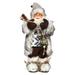 12 in Santa Claus Figurines Christmas Standing Santa Figure Decorations Santa Doll Christmas Collectible Figurines Table Decor Xmas Ornament Santa Statues and Figurines