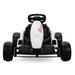 Kepooman Electric Go Kart for Kids Ride on Cars with Sound & Light Enrichment Black + White