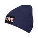 ZICANCN Patriotism Knit Beanie Hat Winter Cap Soft Warm Classic Hats for Men Women Navy Blue