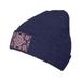 ZICANCN Rosette Mandala Kaleidoscope Knit Beanie Hat Winter Cap Soft Warm Classic Hats for Men Women Navy Blue