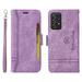 Feishell Wallet Case for Samsung Galaxy A52 Magnetic Protect PU Leather Flip Case Card Holders RFID Blocking Kickstand Protection with Strap Case for Samsung Galaxy A52 Purple