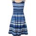 Nine West Dresses | Cobalt, Indigo, White Striped Sleeveless Party Dress | Color: Blue/White | Size: 6