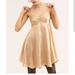 Free People Dresses | Free People Intimate Just Dance Babydoll Dress Size Small In Metallic Gold | Color: Gold | Size: S