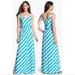 Lilly Pulitzer Dresses | Euc - Lilly Pulitzer - Tria Stripe Maxi Dress - Size Small | Color: Blue/Green | Size: S