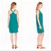 J. Crew Dresses | J Crew Silk Tank Dress With Twist Knot Detail Back Green Lined Straight Fit Sz 4 | Color: Green | Size: 4