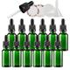 ZEOABSY 24 Pack, 20ml Empty Green Glass Dropper Bottles with Glass Pipettes, Tamper-evident screw cap for Essential Oil Aromatherapy Blends Cosmetic Elite Fluid Container, 2x funnel
