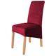 Kozuoan Velvet Large Dining Chair Covers, Removable Dining Chair Cover XL High Back Chair Cover for Dining Room,stretchable elastic chair cover (Set of 6, Wine red)