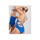 Nike Lace Up Swimsuit - Blue - Womens, Blue