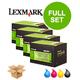 Lexmark 80C2XK0/Y0 Full Set Original Toners (4 Pack)