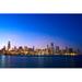 Ebern Designs Chicago Skyline by Dibrova - Wrapped Canvas Photograph Canvas in Blue | 12 H x 18 W x 1.25 D in | Wayfair