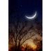 Ebern Designs Night Sky w/ Moon - Wrapped Canvas Photograph Canvas in Black | 12 H x 8 W x 1.25 D in | Wayfair 036B2F7A18D743F695EAB88FADB462B5