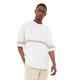 Trendyol Herren Young Oversize Basic Crew Neck Knit T-Shirt Young Oversize Basic Strick-T-Shirt mit Rundhalsausschnitt, White,