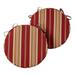 Greendale Home Fashions 18 x 18 Roma Stripe Round Outdoor Chair Pad (Set of 2)