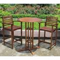 Highland Bar Height Set of Three Bistro Set - stain