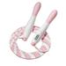 Children Soft Beaded Segment Jump Rope Lightweight Skipping Rope with Digital Counter for Outdoor Durable Anti Skid Handle Free Rope Pink