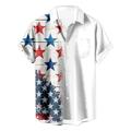 Fanxing Mens American Patriotic Flag Polo Short Sleeve Shirt Men s Button Down Shirts Patriotic Performance Golf American Flag Classic Fit Polo Shirt M L XL XXL XXXL XXXXL