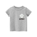 Boy Teen Tops Girls And Boys Clothes Tops Cotton Baby Short Sleeve Kids Clothes Baseball Baby Clothes Kids Boys Funny T Shirt Kids Sleeveless Shirt