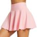 iopqo midi skirt women s high waisted tennis skirts pleated golf skorts skirts for women with shorts pocket tennis dress midi skirt pink l