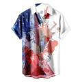 Fanxing Mens American Patriotic Flag Polo Short Sleeve Shirt Men s Button Down Shirts Patriotic Performance Golf American Flag Classic Fit Polo Shirt M L XL XXL XXXL XXXXL