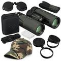 Vortex Optics Diamondback HD 10x32 Roof Prism Binocular with Free Hat (Camo Forest) Bundle