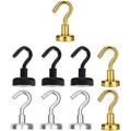 Metal Magnetic Hooks 9pcs Magnetic Hooks Pulling Hooks Hangers Heavy Duty Hangers for Home Kitchen Refrigerator Key Holder Office Workplace Hanging Hooks Heavy Duty Magnetic Hooks