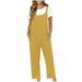 ZVAVZ Wide Leg Jumpsuit with Pockets Linen Jumpsuits for Women Casual Summer Solid Color Overalls Loose Fit Wide Leg Rompers Baggy Jumpsuit with Pockets Summer Rompers for Women
